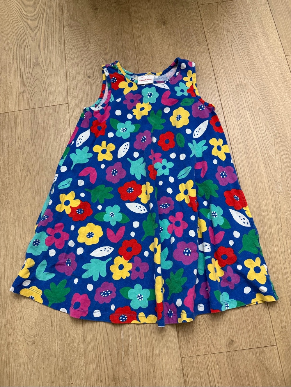 Hanna Andersson 6-7 floral sleeveless dress with pockets